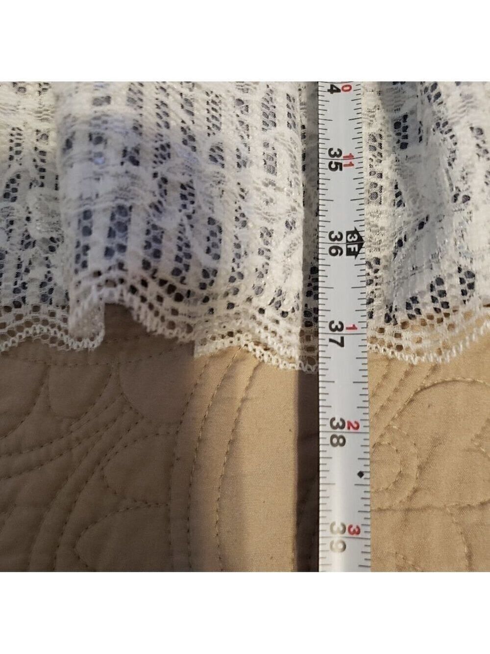 Madison Leigh Blue Seersucker dress with Lace trim - Picture 12 of 13